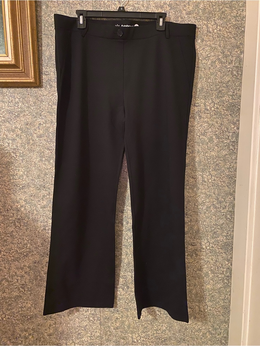 NWOT Betabrand stretchy straight leg black pull on pants comfortable work Xxl p